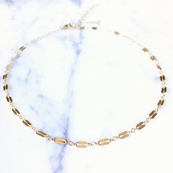 ✨Minimalist Double Bar Sequin Choker Necklace✨ - Picture 2 of 7